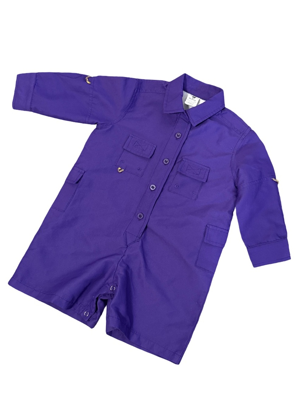 Bull Red LSU Purple Fishing shortall/romper 
Outdoors Vented size 24 months